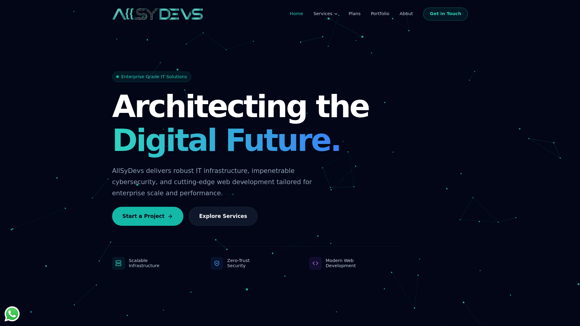 website screenshot of https://allsydevs.com