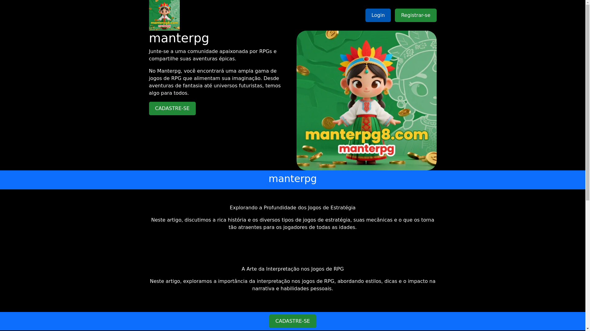 website screenshot of https://manterpg8.com/