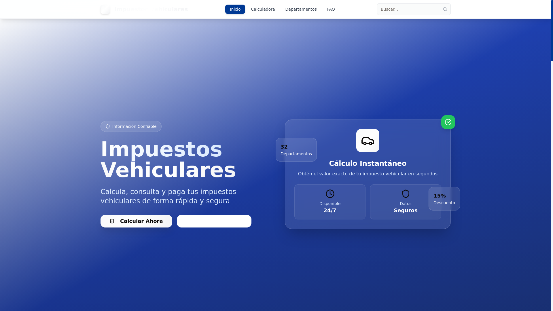 website screenshot of https://haciendavehiculogov.com/