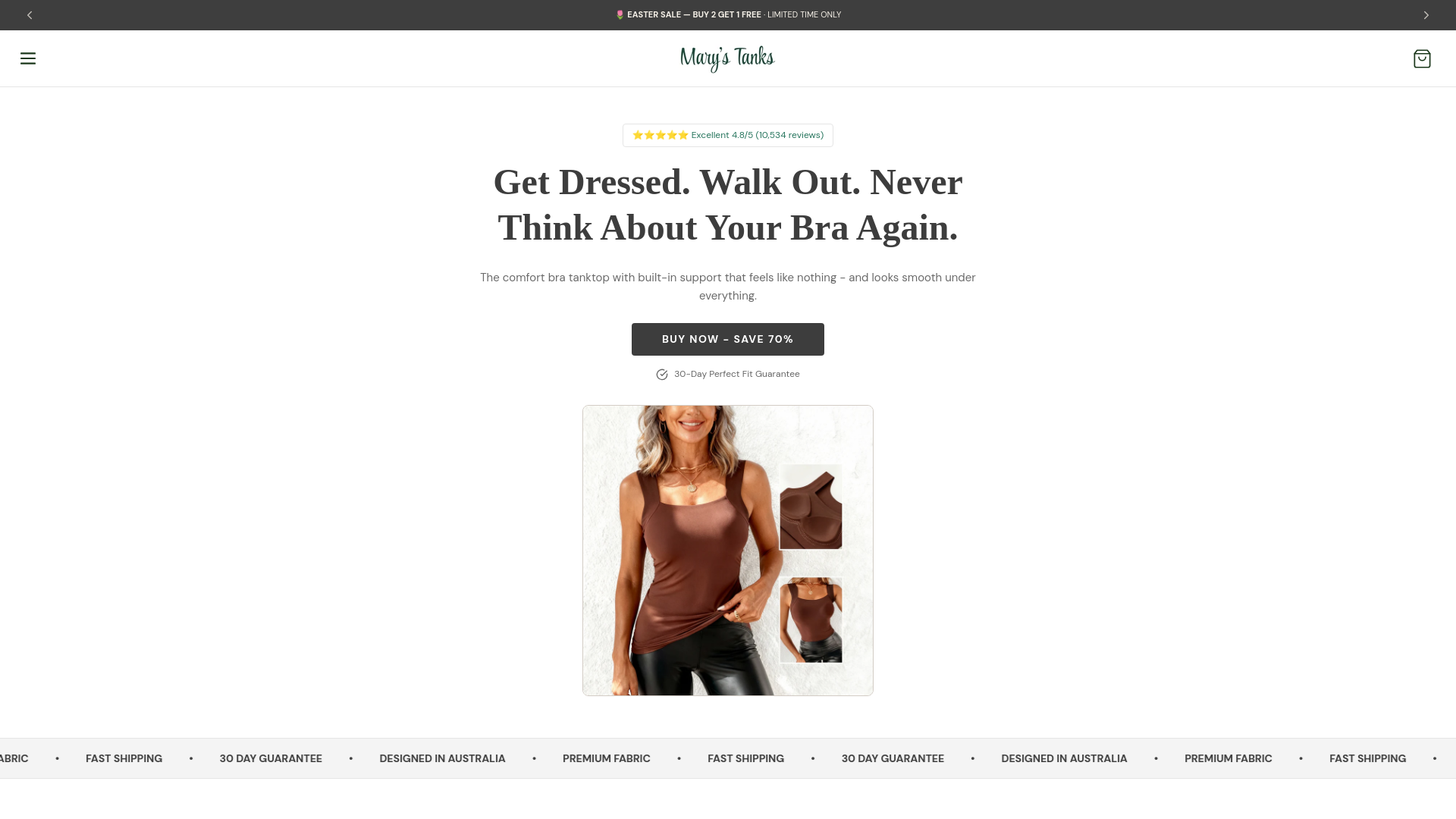 website screenshot of https://www.mary-tanks.com/