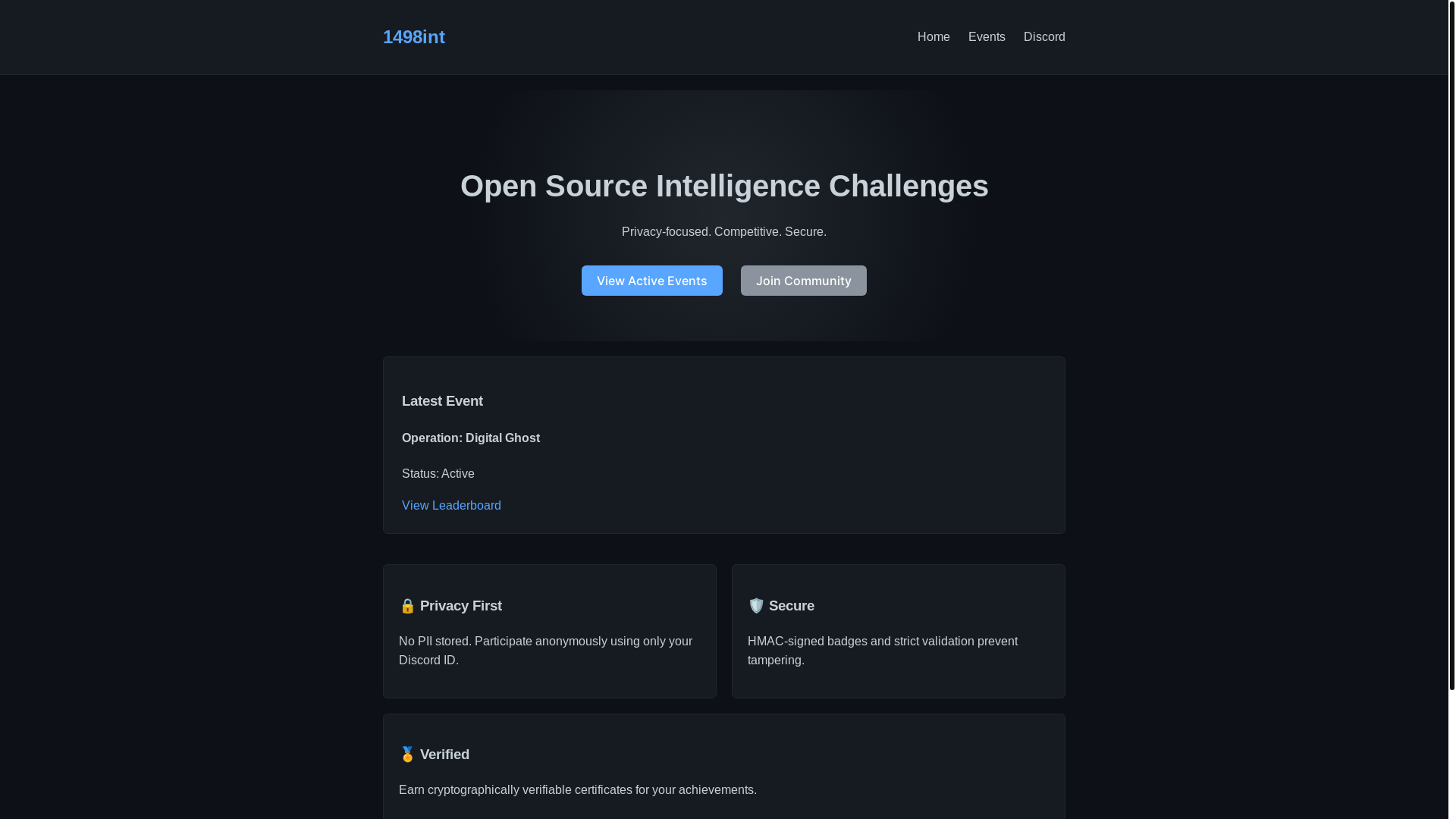 website screenshot of https://1498int-frontend.pages.dev/