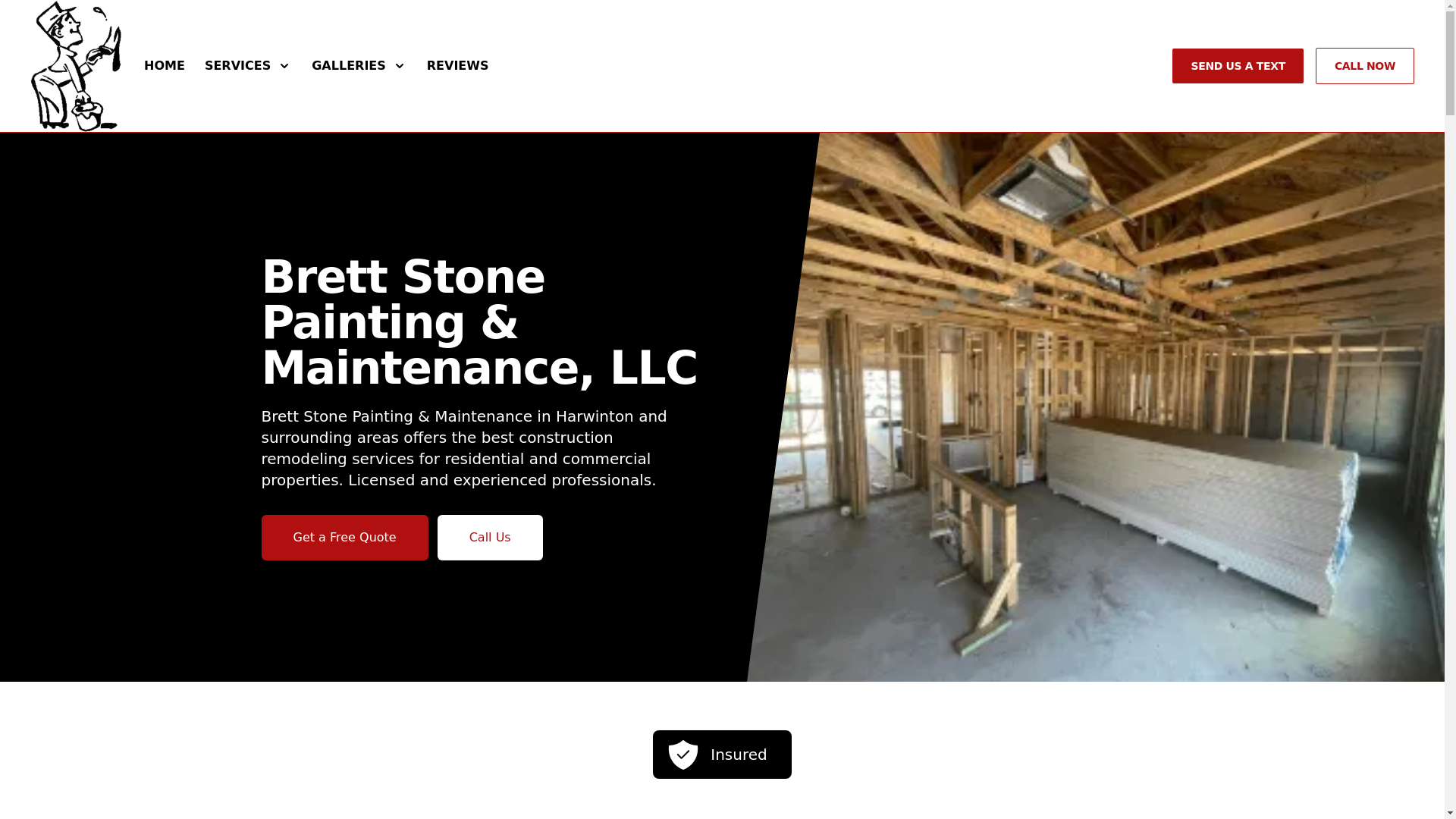 website screenshot of https://brettstonecontracting.com/