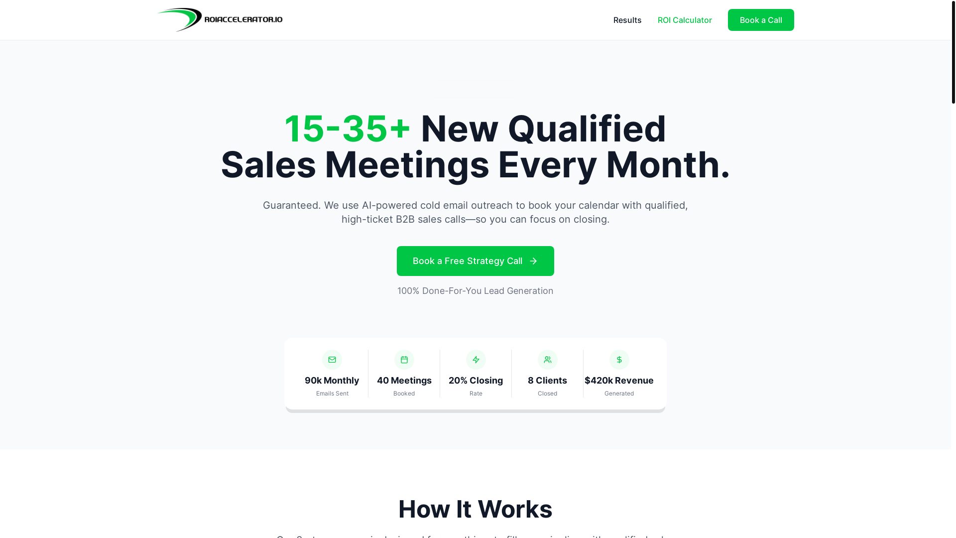 website screenshot of https://accelerateroi.info/