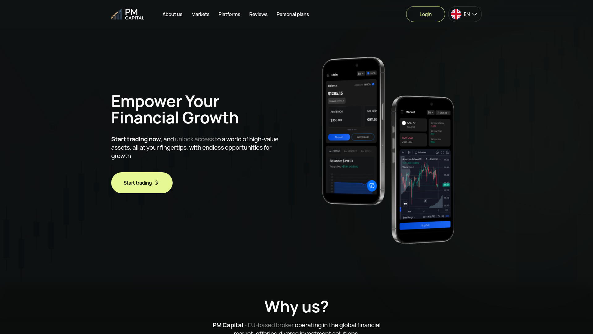 website screenshot of https://pm-capital.help/
