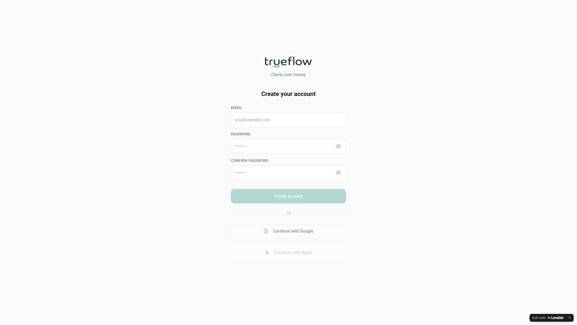 website screenshot of https://gettrueflow.app