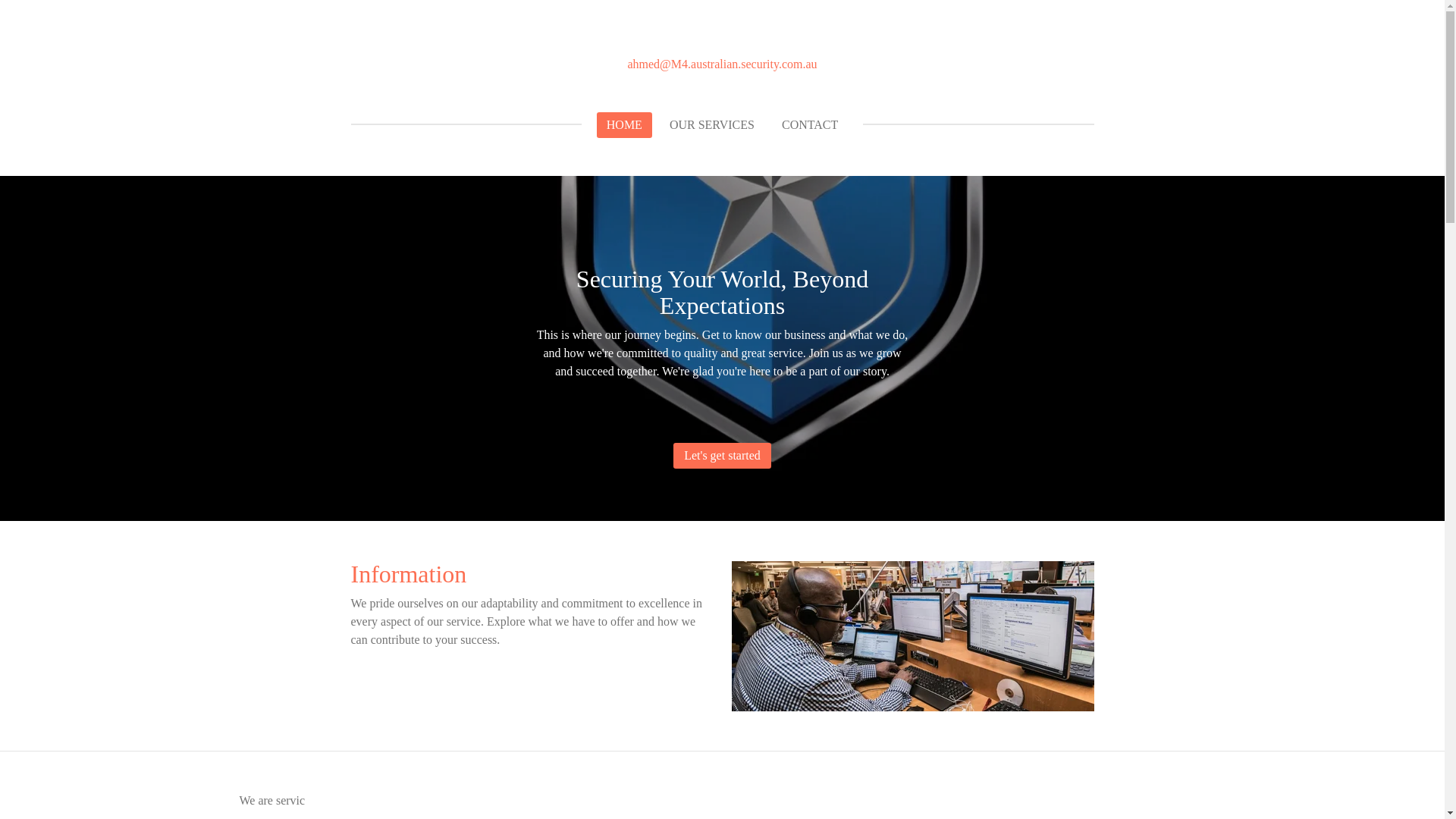 website screenshot of https://ahmed-m4-australian-security.net.au/