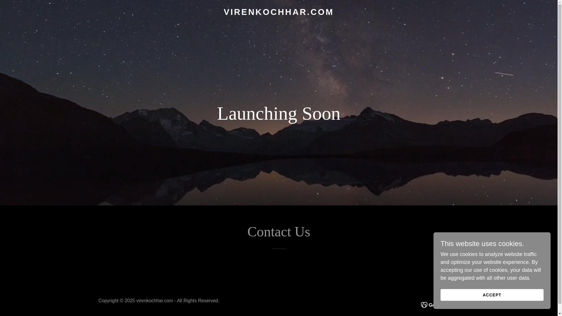 website screenshot of https://virenkochhar.com/