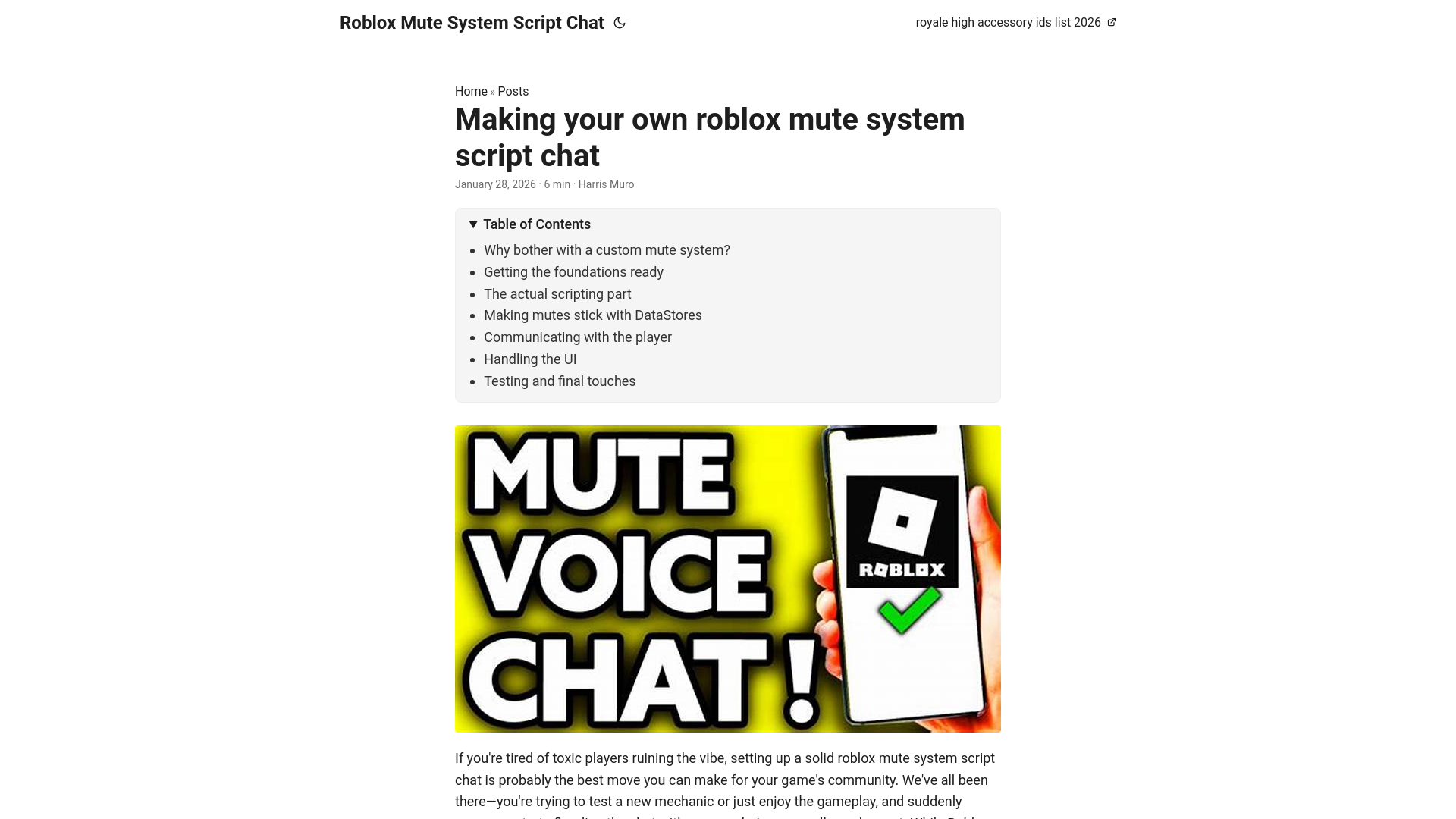website screenshot of https://roblox-mute-system-script-chat.pages.dev/