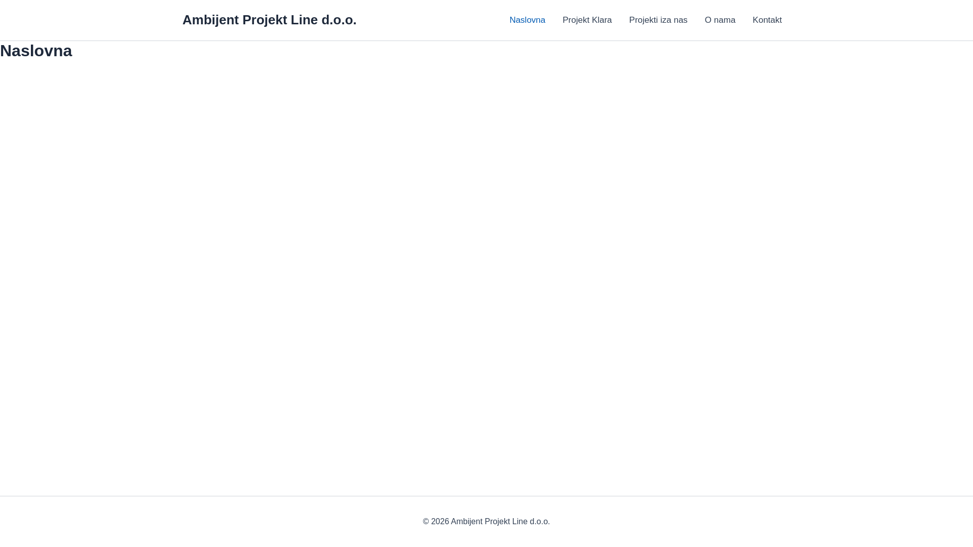 website screenshot of https://ambijentprojektline.com/