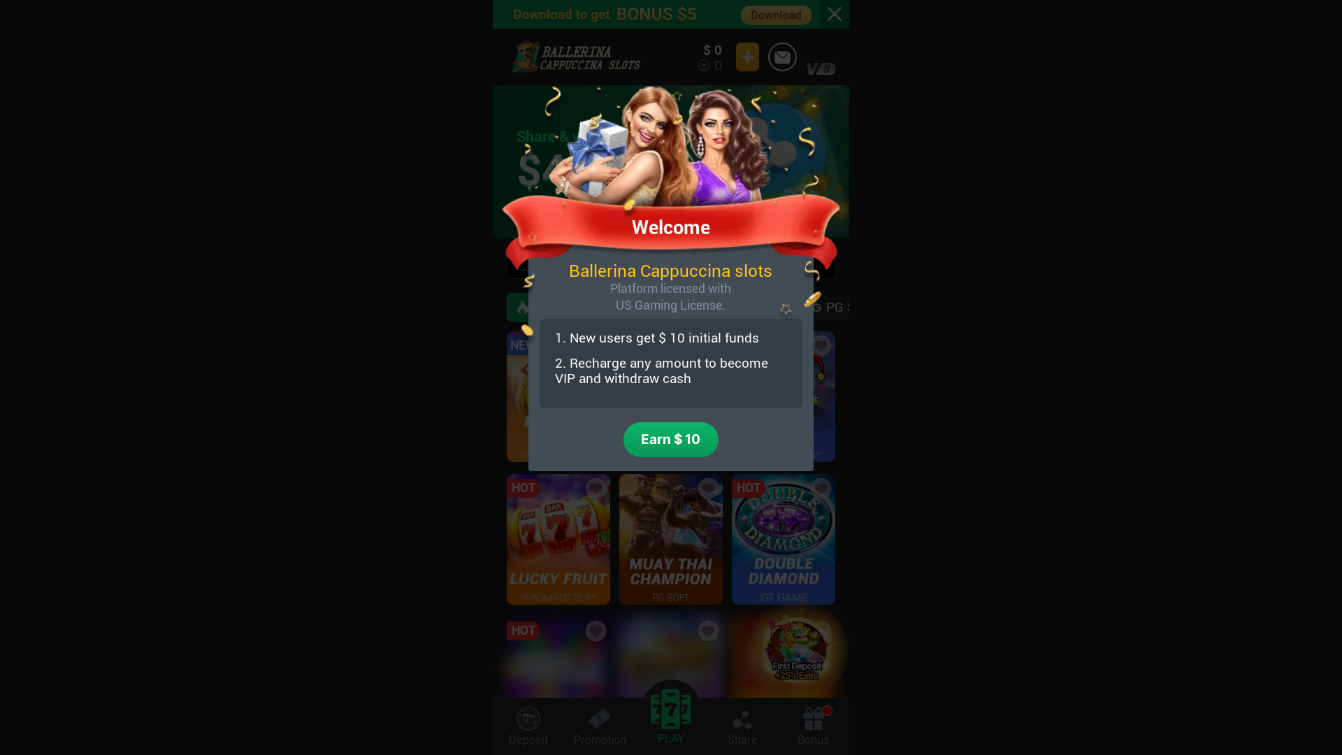 website screenshot of https://ballerinacappuccinaslotsus2.vip/