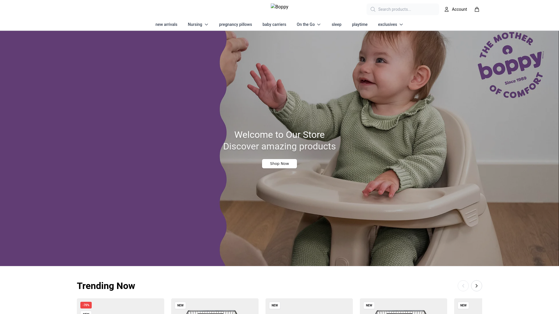 website screenshot of https://buyboppy.shop/