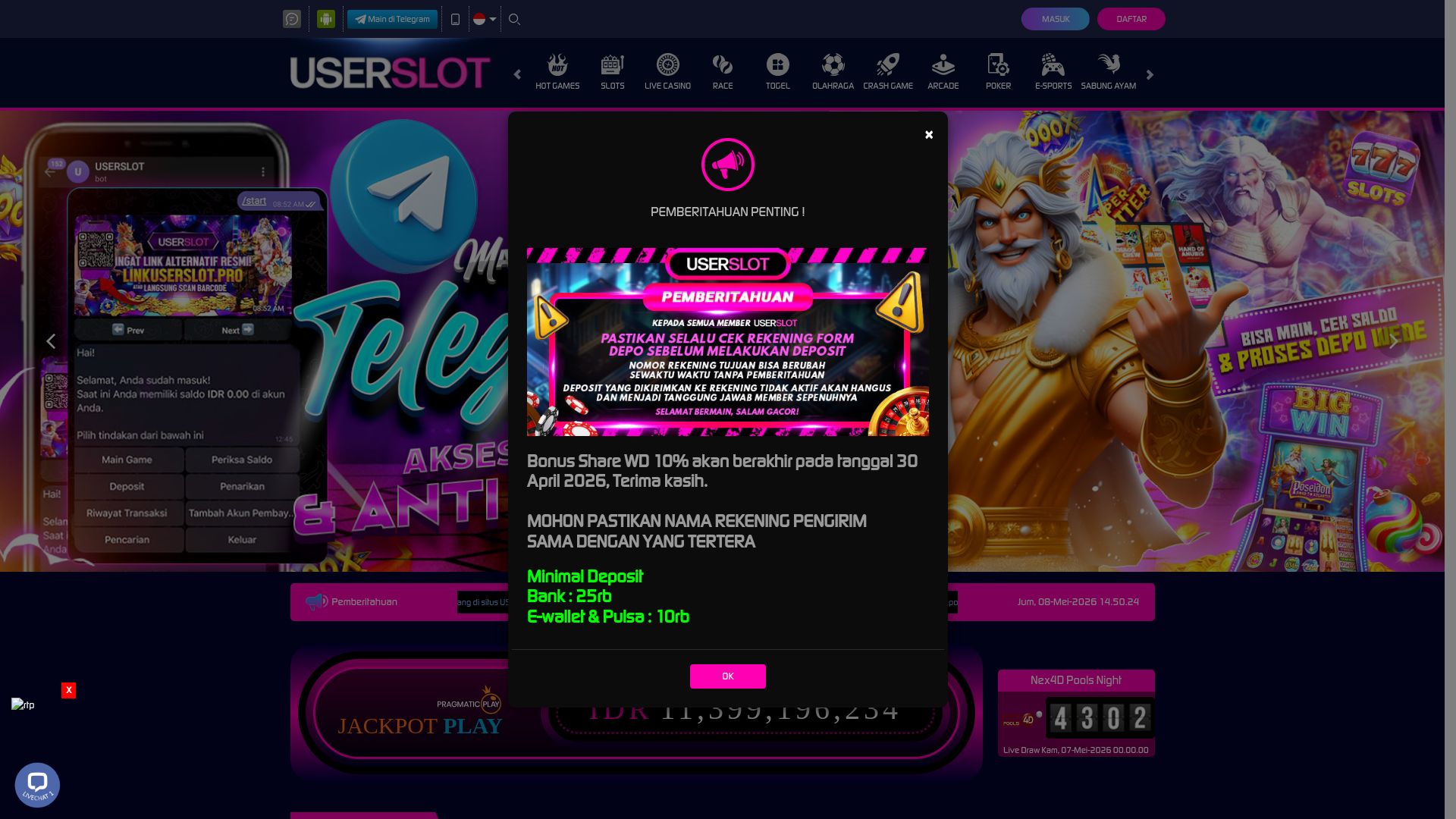 website screenshot of https://userslotmicrogaming.com/