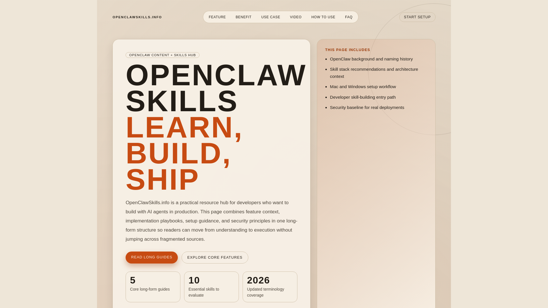 website screenshot of https://openclawskills.info/