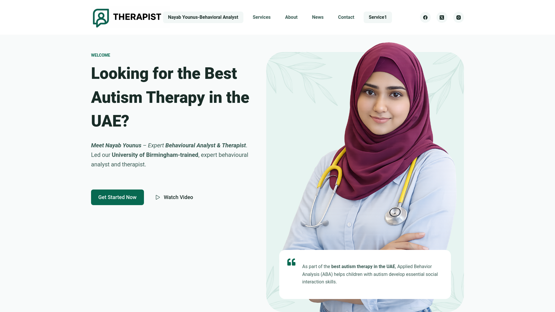 website screenshot of https://nayabvision.com/