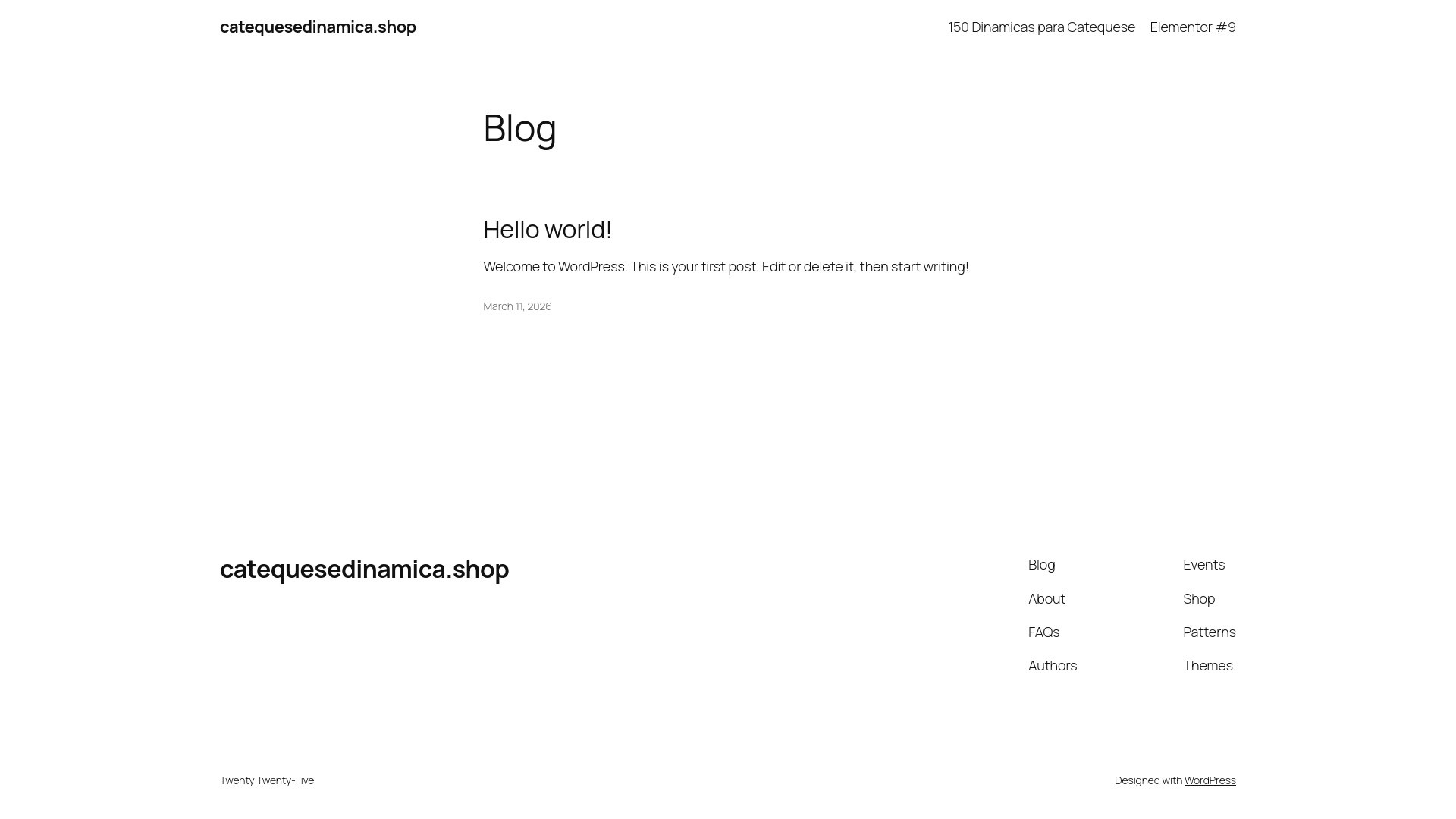 website screenshot of https://catequesedinamica.shop/