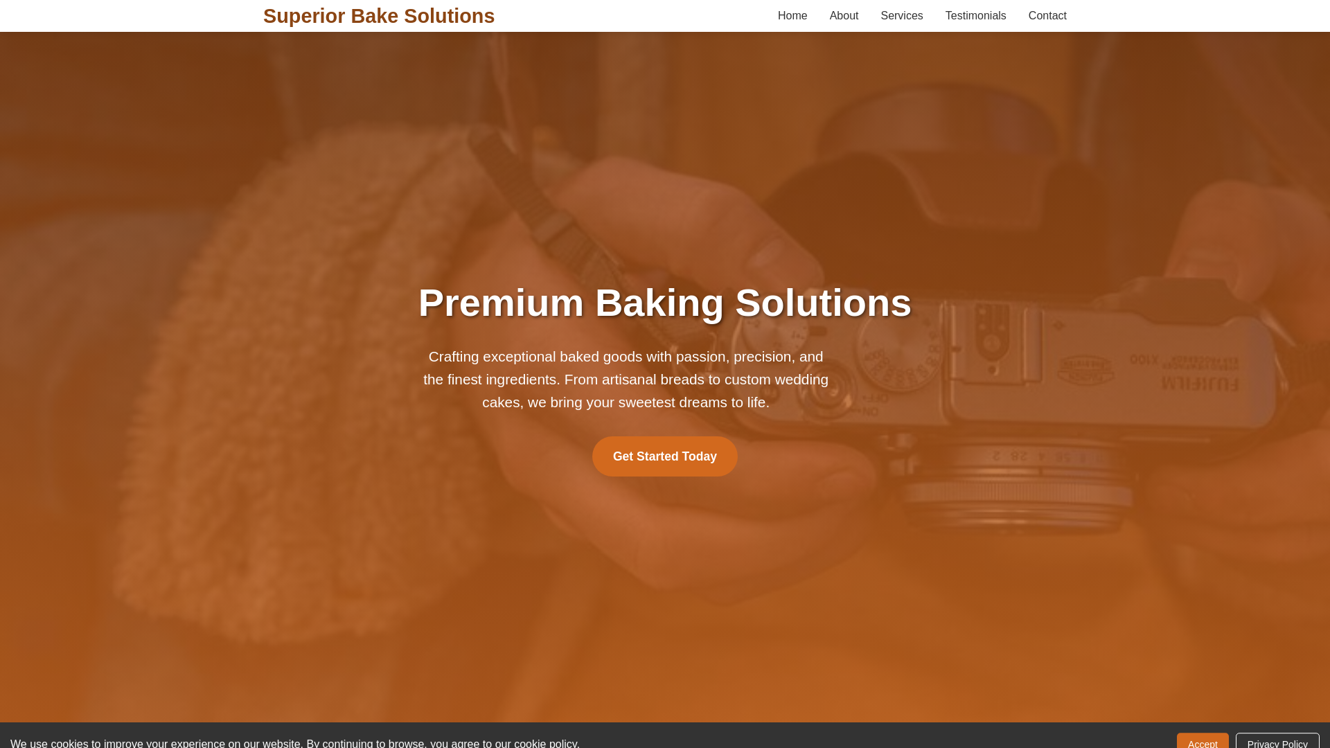 website screenshot of https://superiorbakesolutions.click