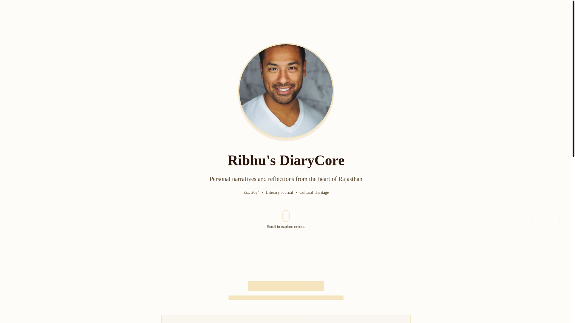 website screenshot of https://ribhu-s-diarycore.pages.dev/