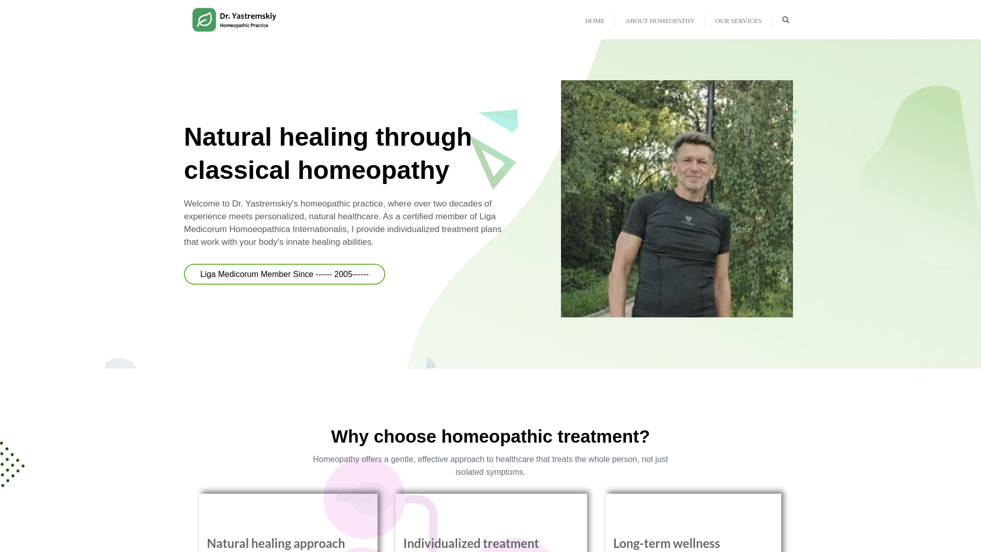 website screenshot of https://homeohealthcenter.net