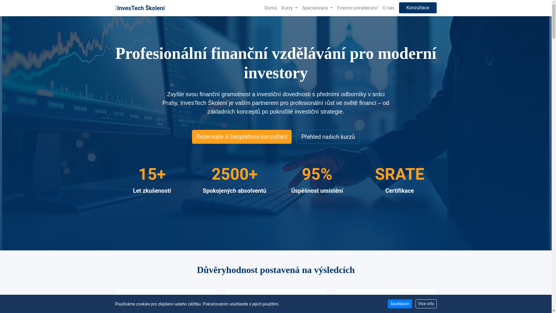 website screenshot of https://investechskoleni.com/