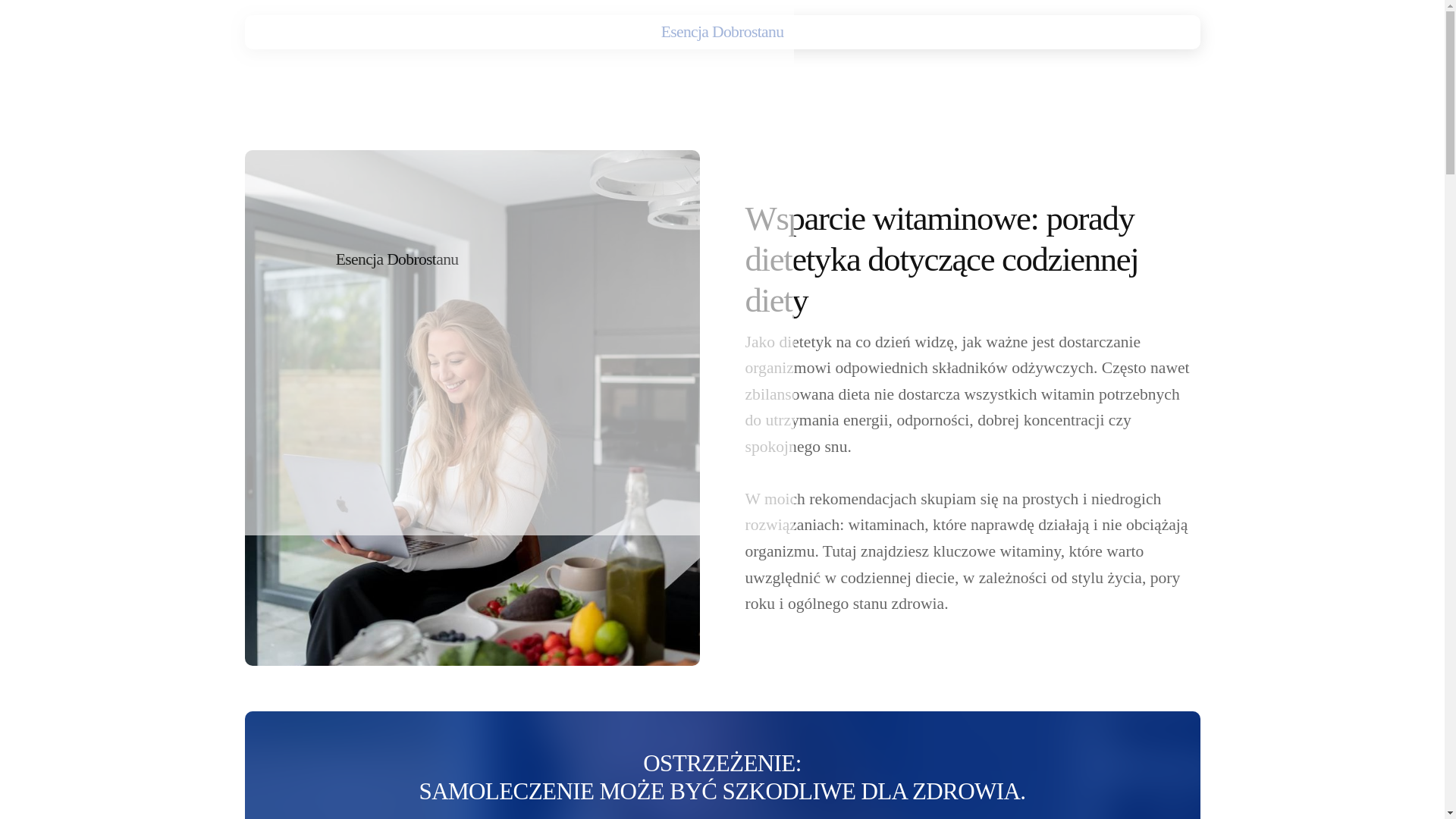 website screenshot of https://esencjadobrostanu.info/