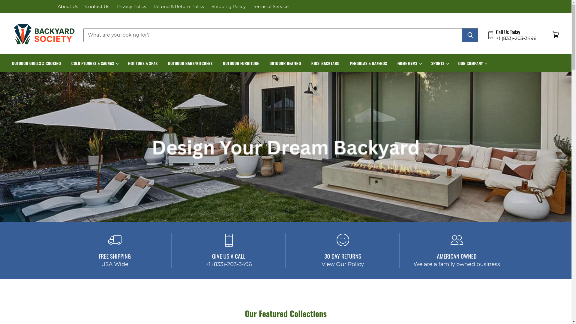 website screenshot of https://backyard-society.com/