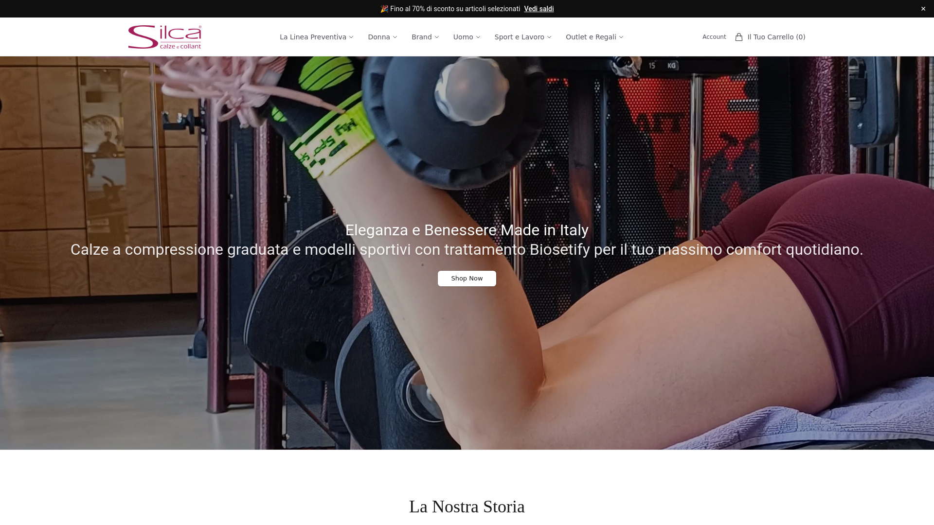 website screenshot of https://getsilca.shop