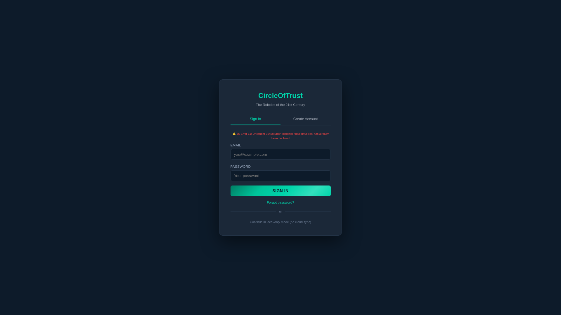 website screenshot of https://circleoftrust.pages.dev/