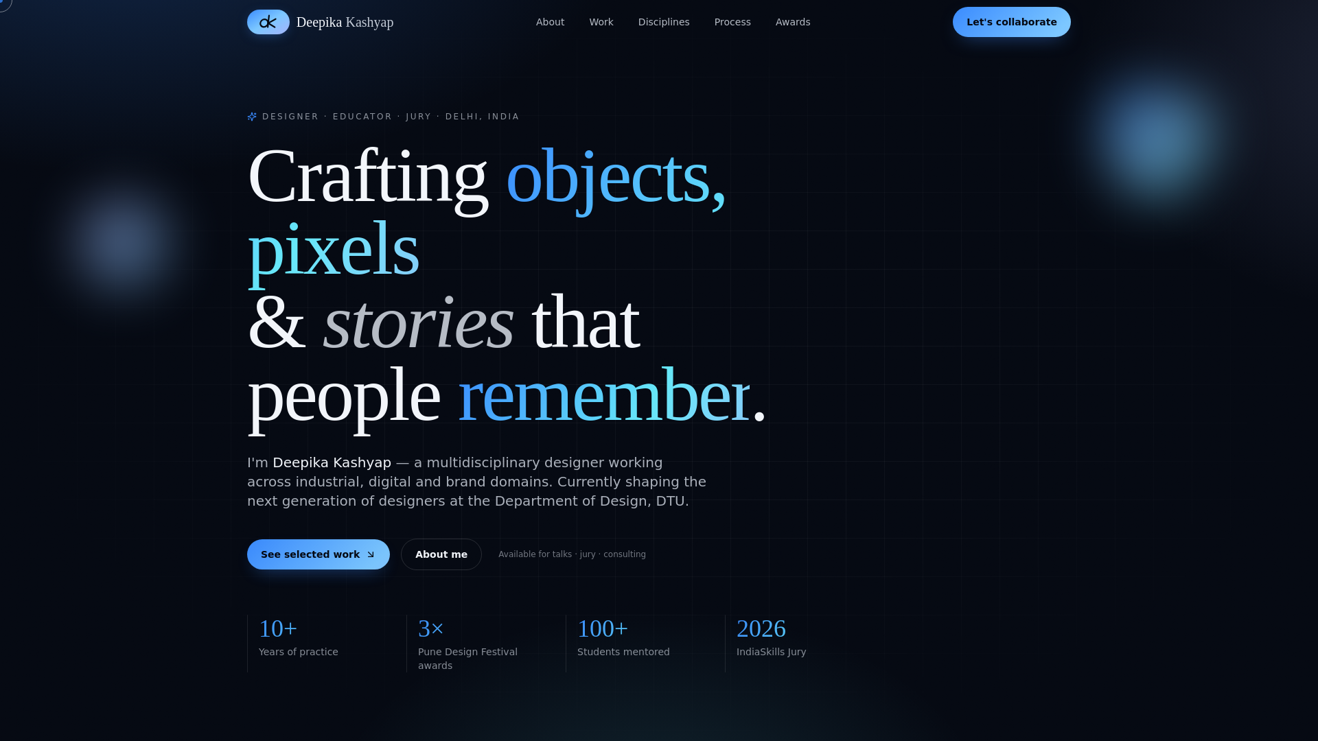 website screenshot of https://deepikakashyap.info/