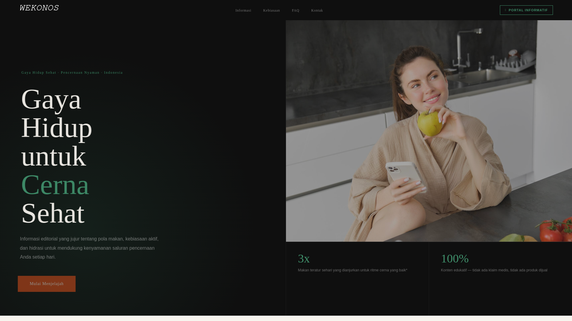 website screenshot of https://wekonos.icu/