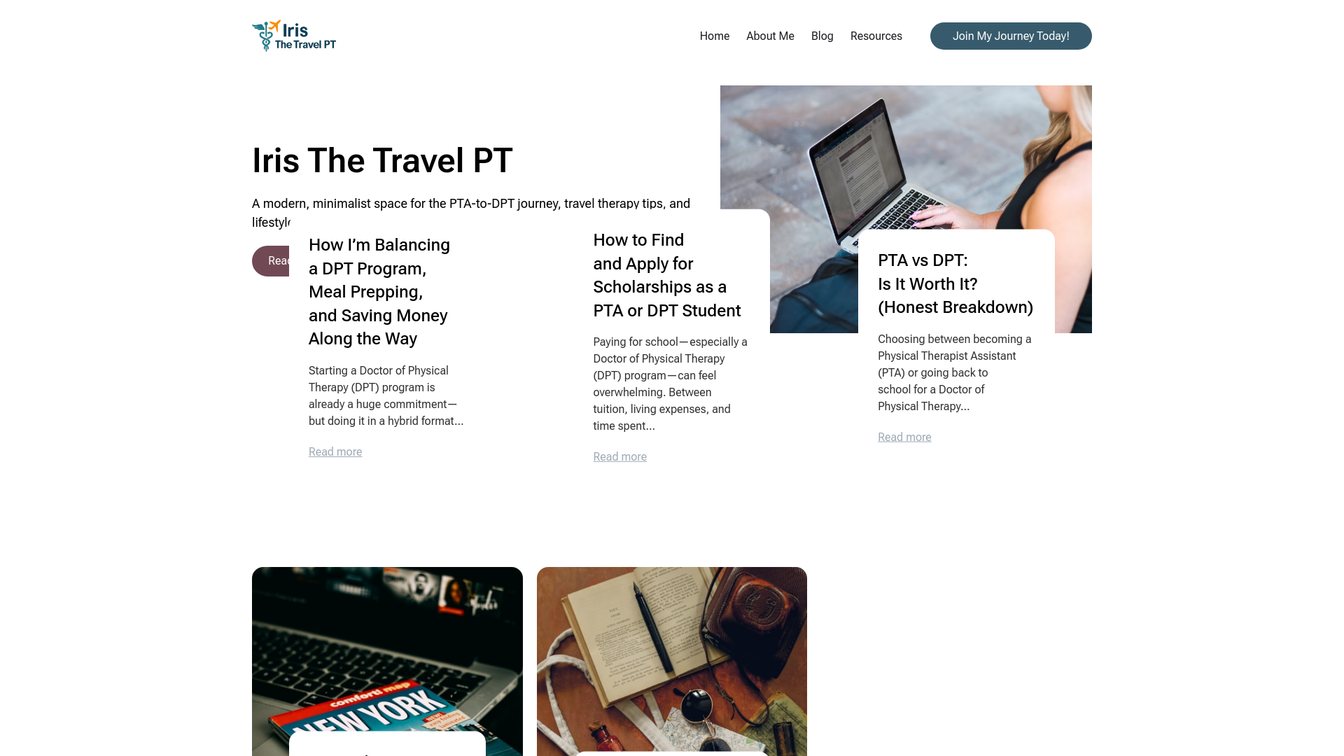 website screenshot of https://iristhetravelpt.com/