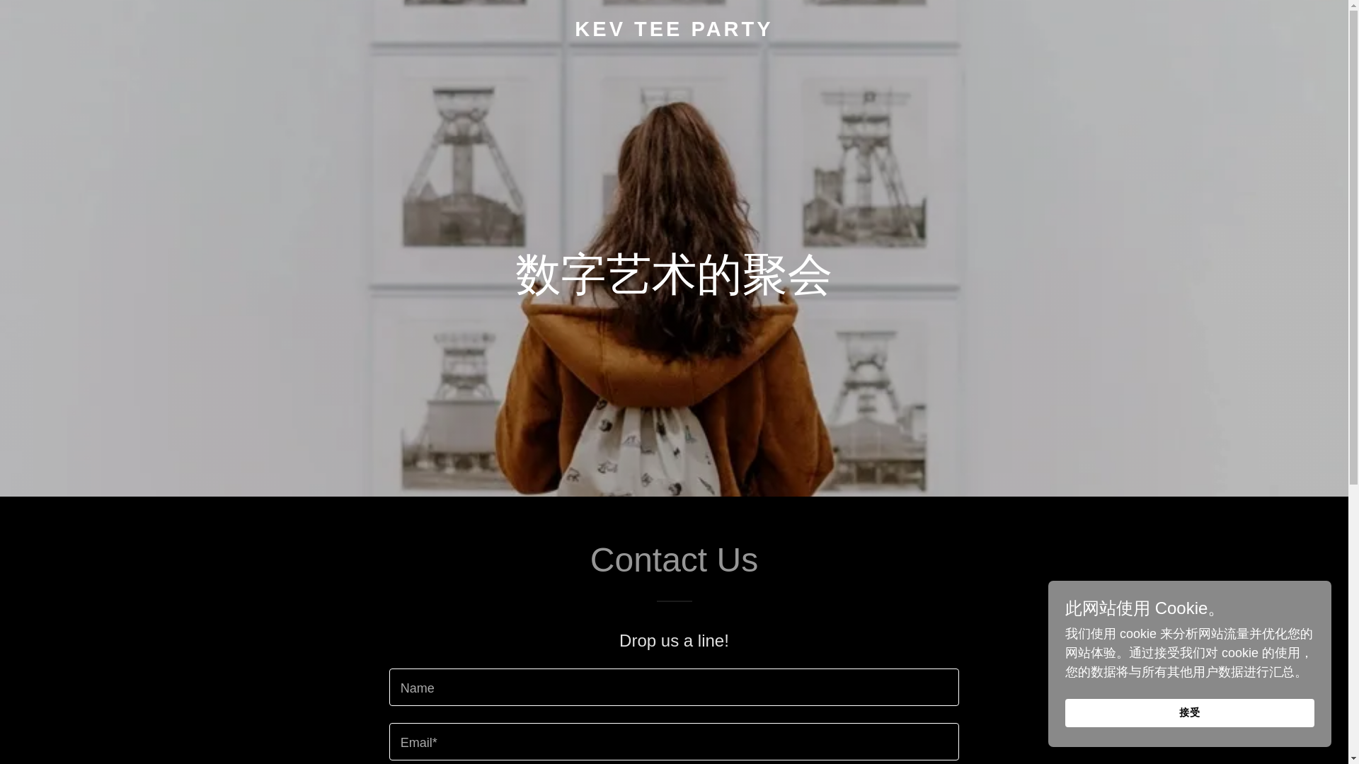website screenshot of https://kevteeparty.com/