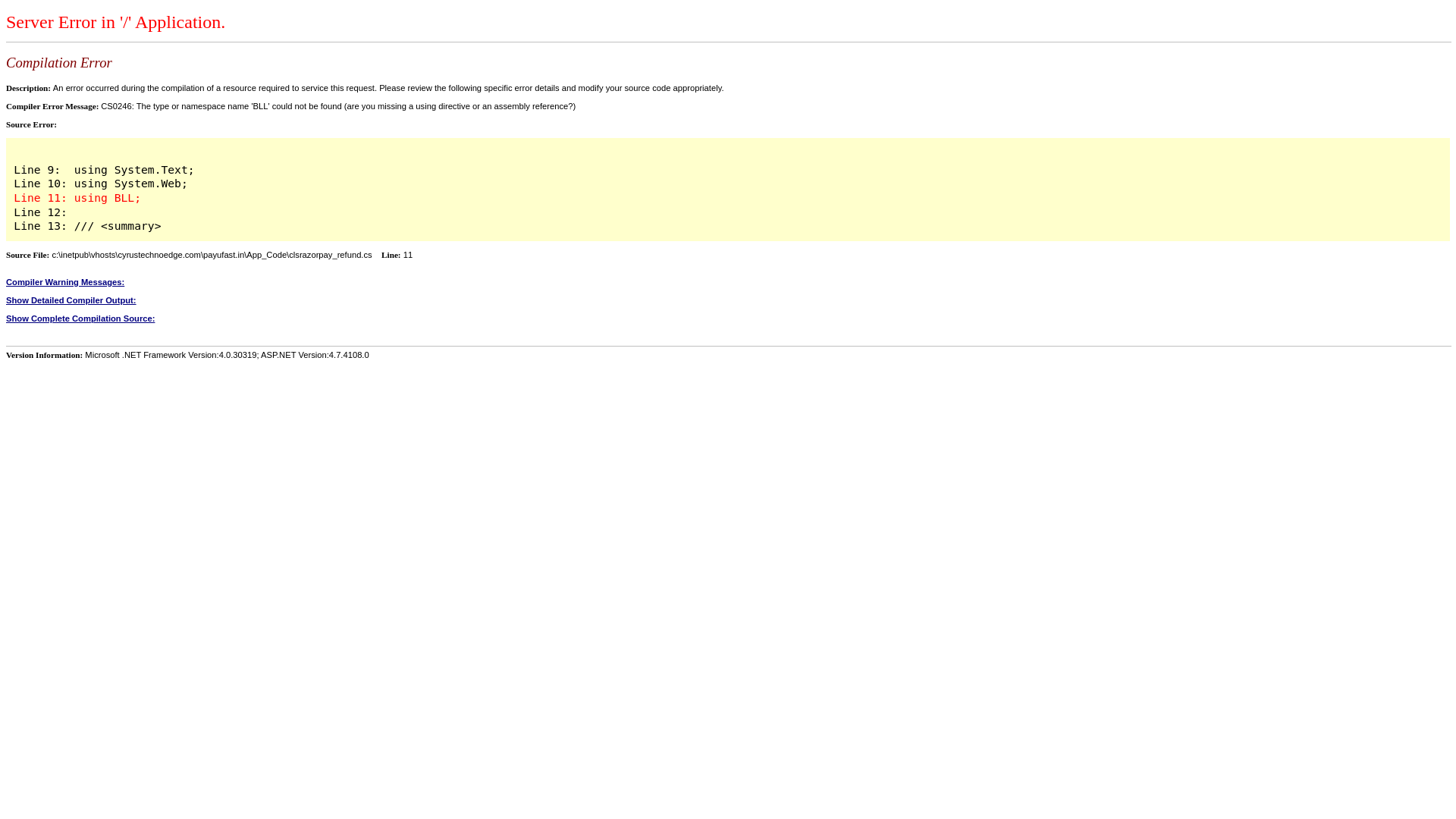 website screenshot of https://payufast.in/
