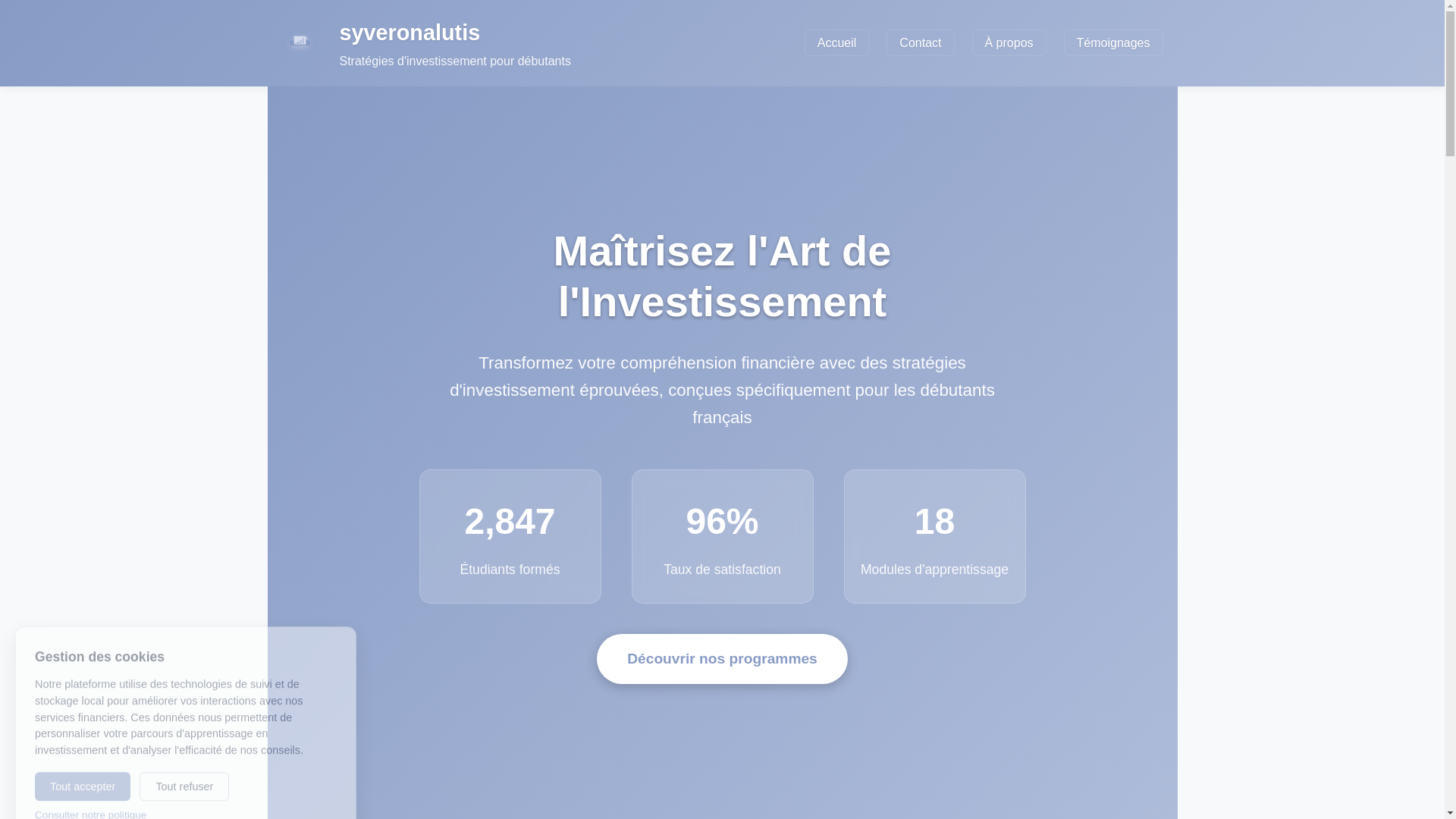 website screenshot of https://syveronalutis.com/