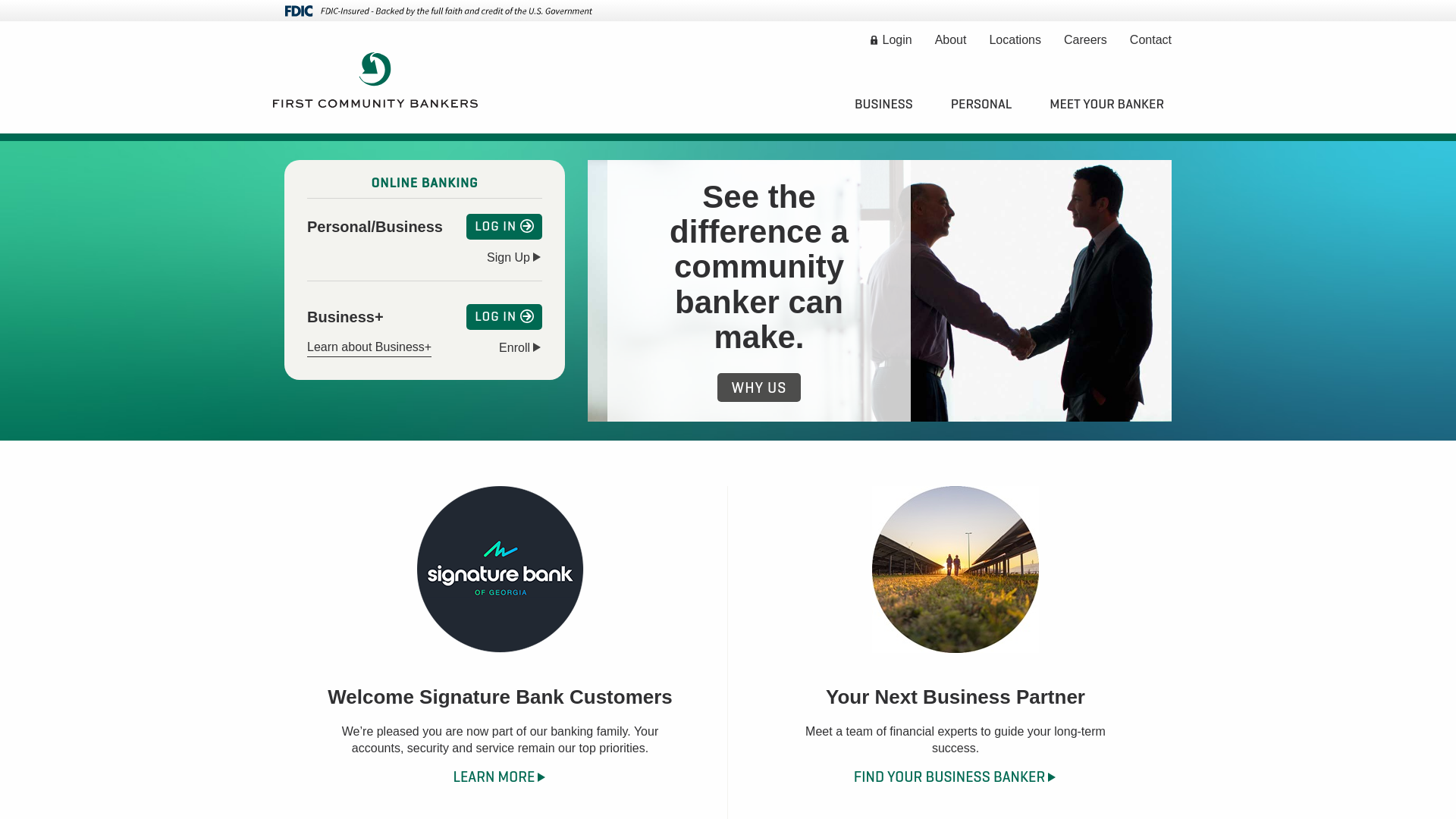 website screenshot of https://signaturebankofgeorgia.com/