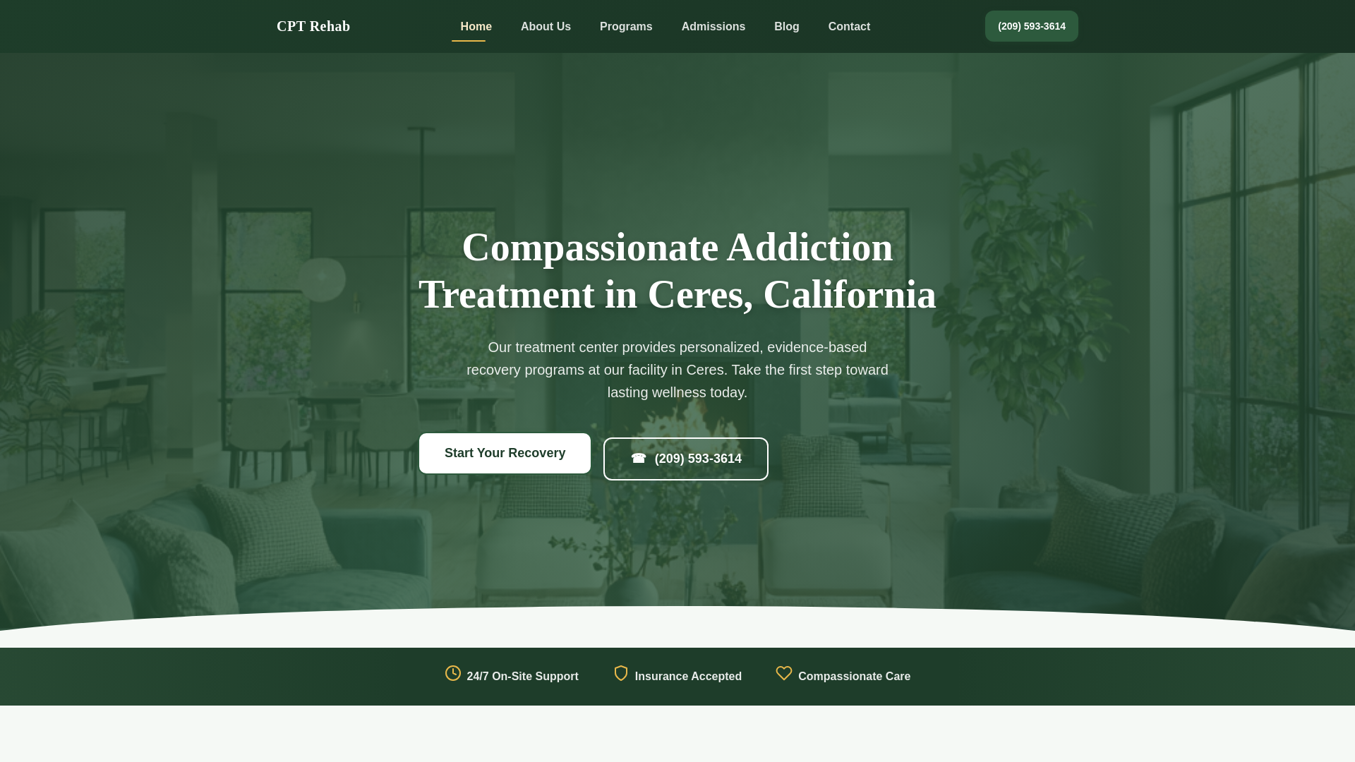 website screenshot of https://cptrehab.org/