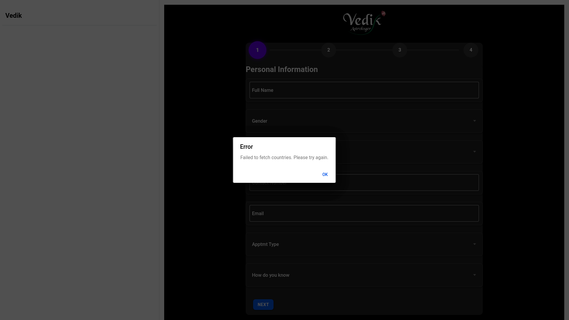 website screenshot of https://vedikastrologer.pages.dev/
