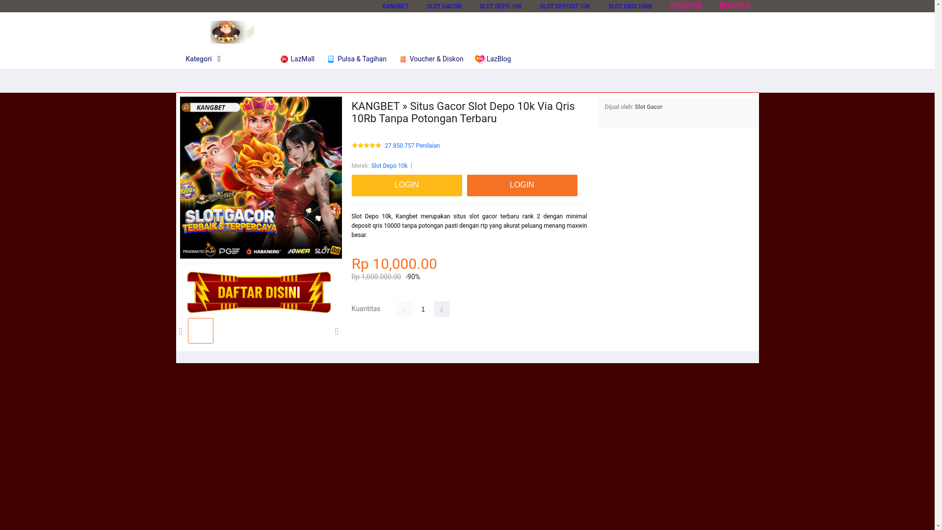 website screenshot of https://kangbet-10k.pro/