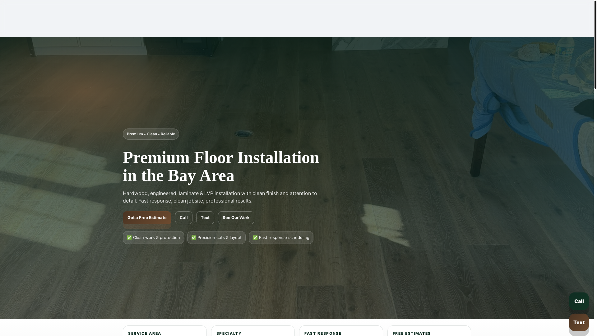 website screenshot of https://oxenteflooring.pages.dev/