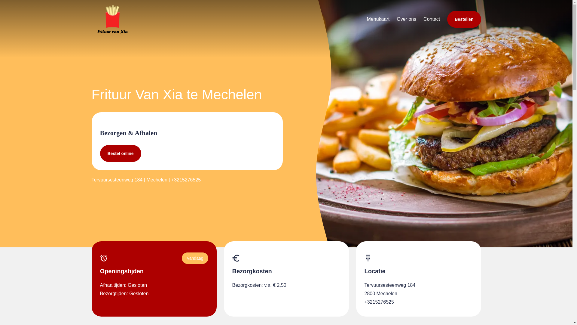 website screenshot of https://frituurvanxiamechelen.be/