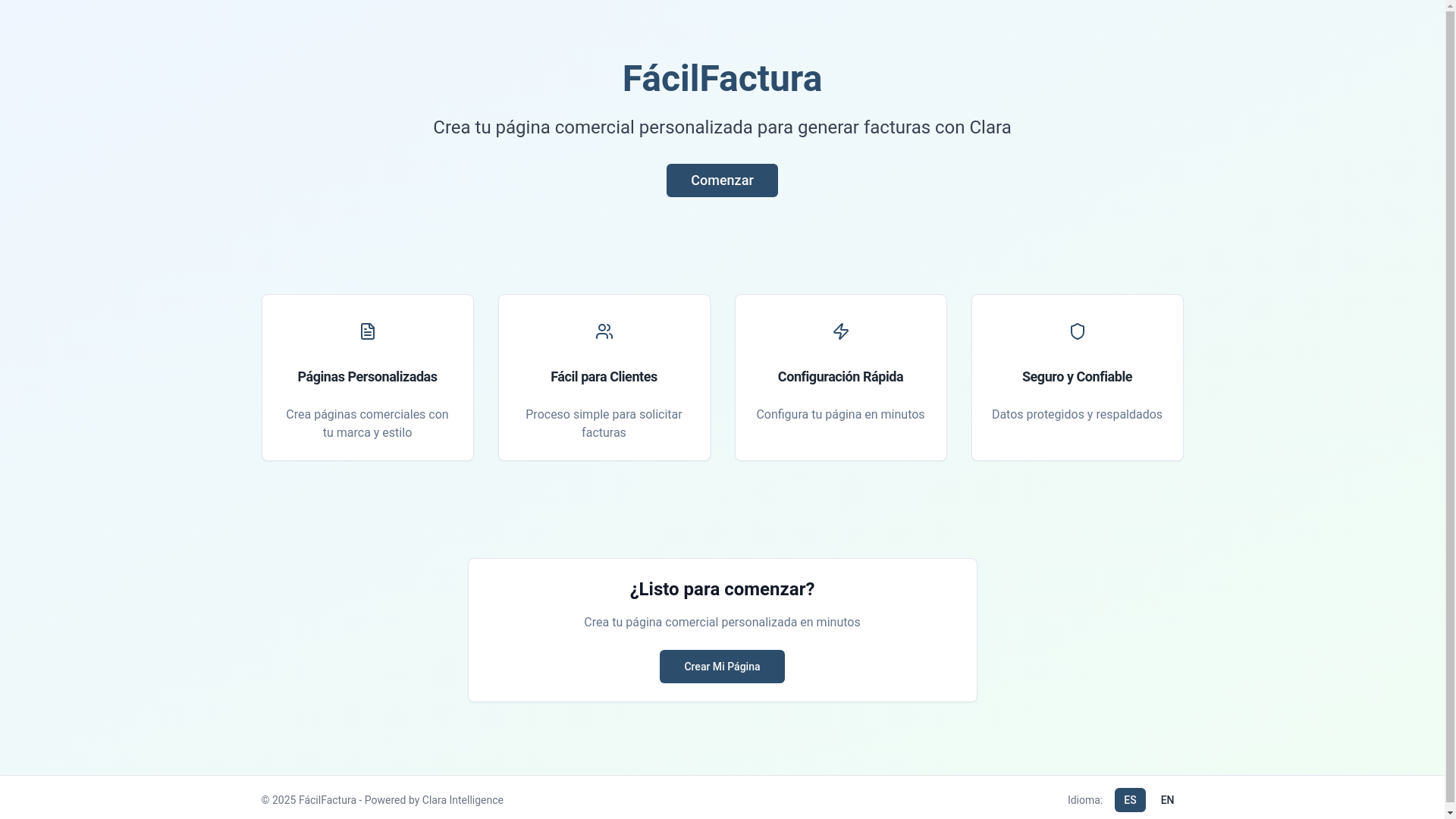 website screenshot of https://rapidofactura.com/