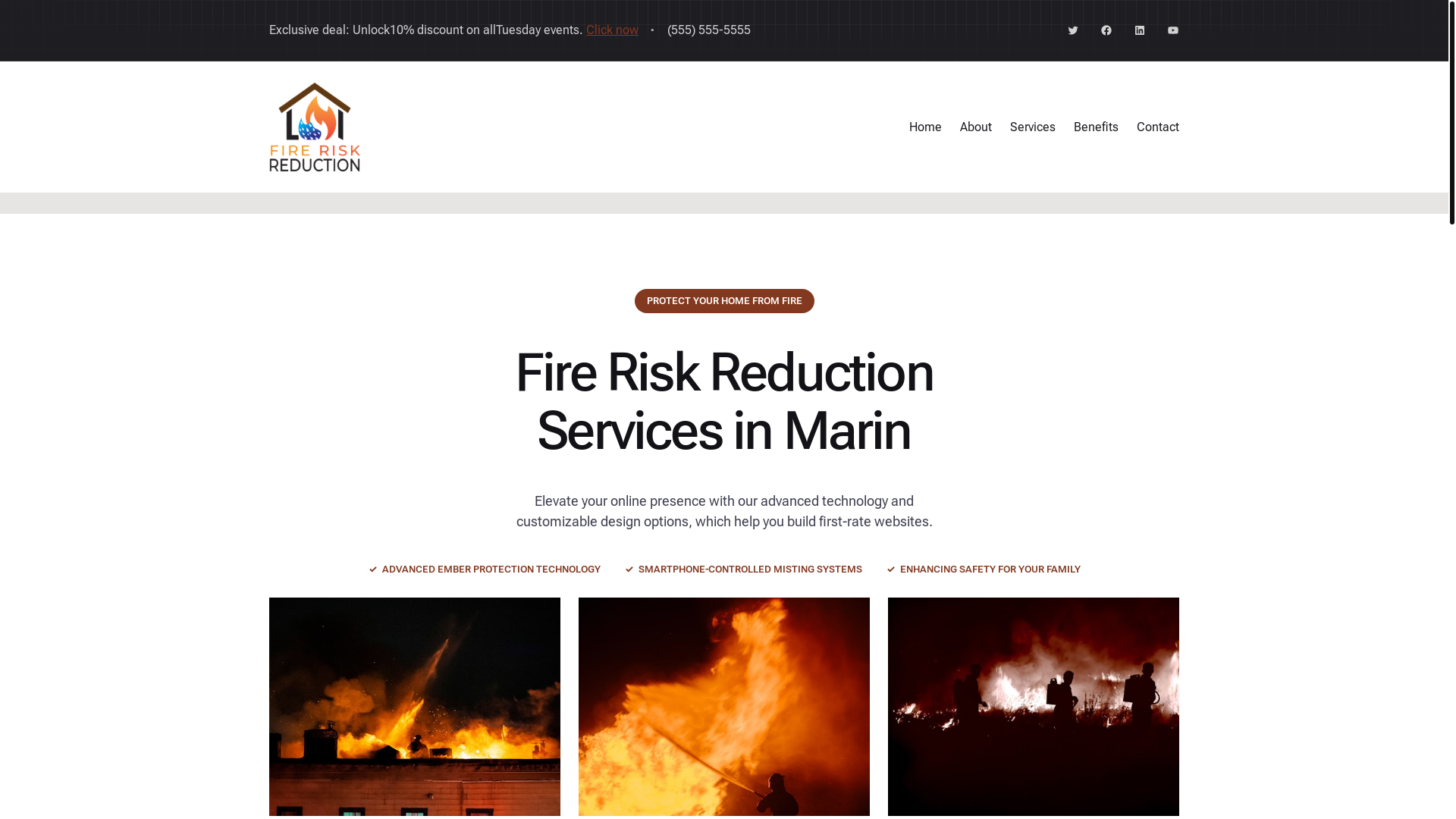 website screenshot of https://fireriskreduction.net/