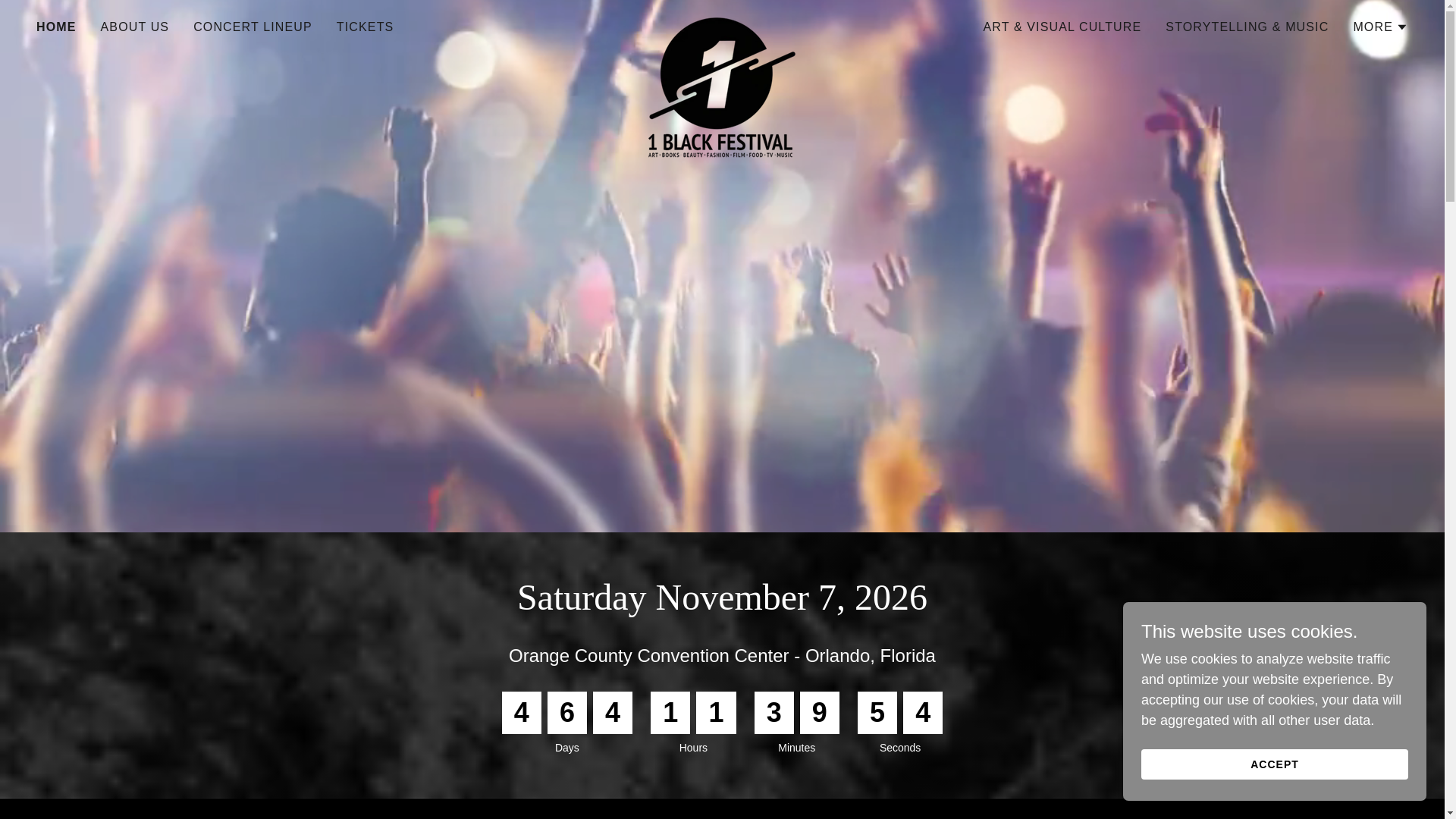website screenshot of https://oneblackfest.com/