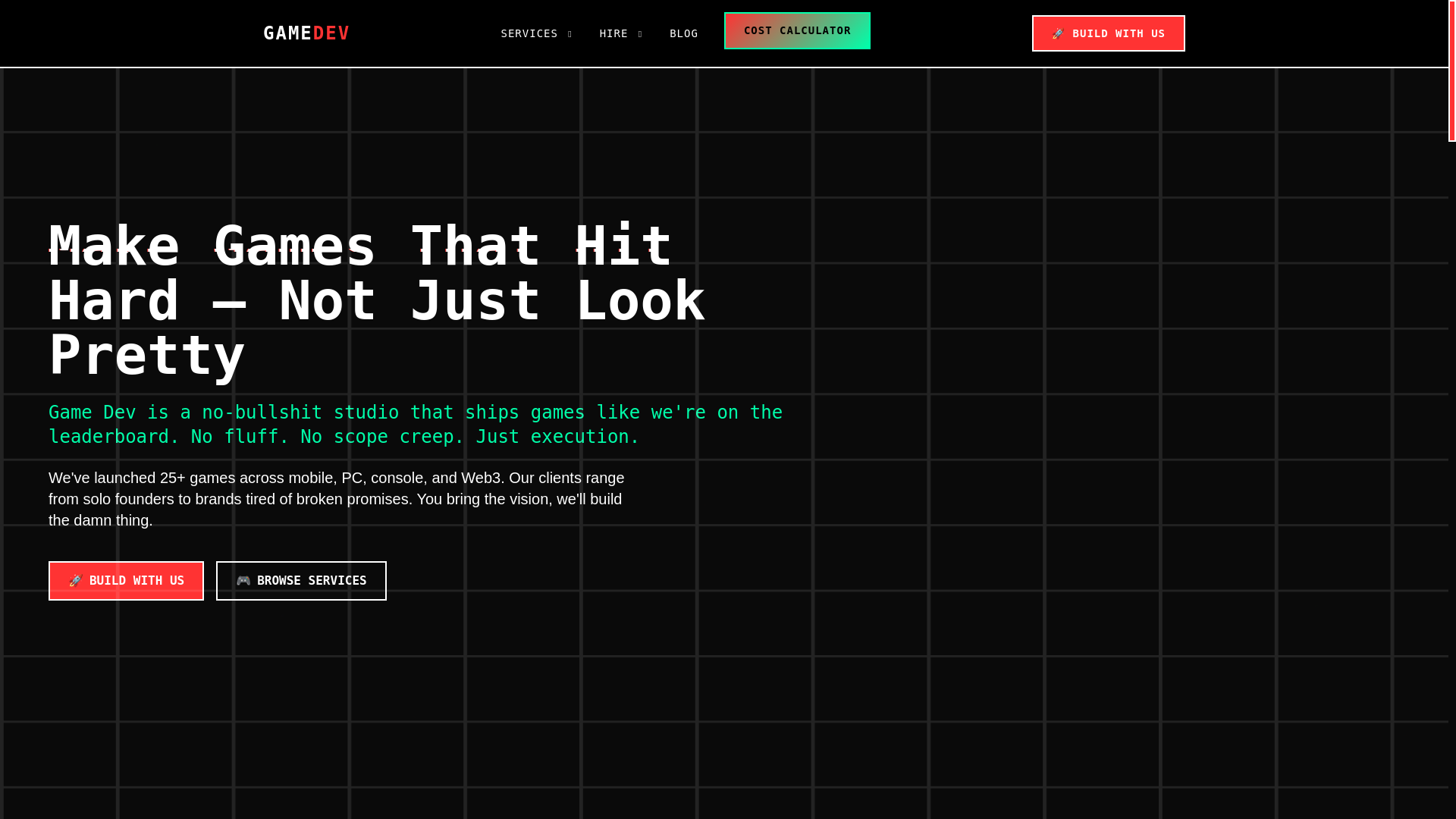 website screenshot of https://gamedevservice.pages.dev/