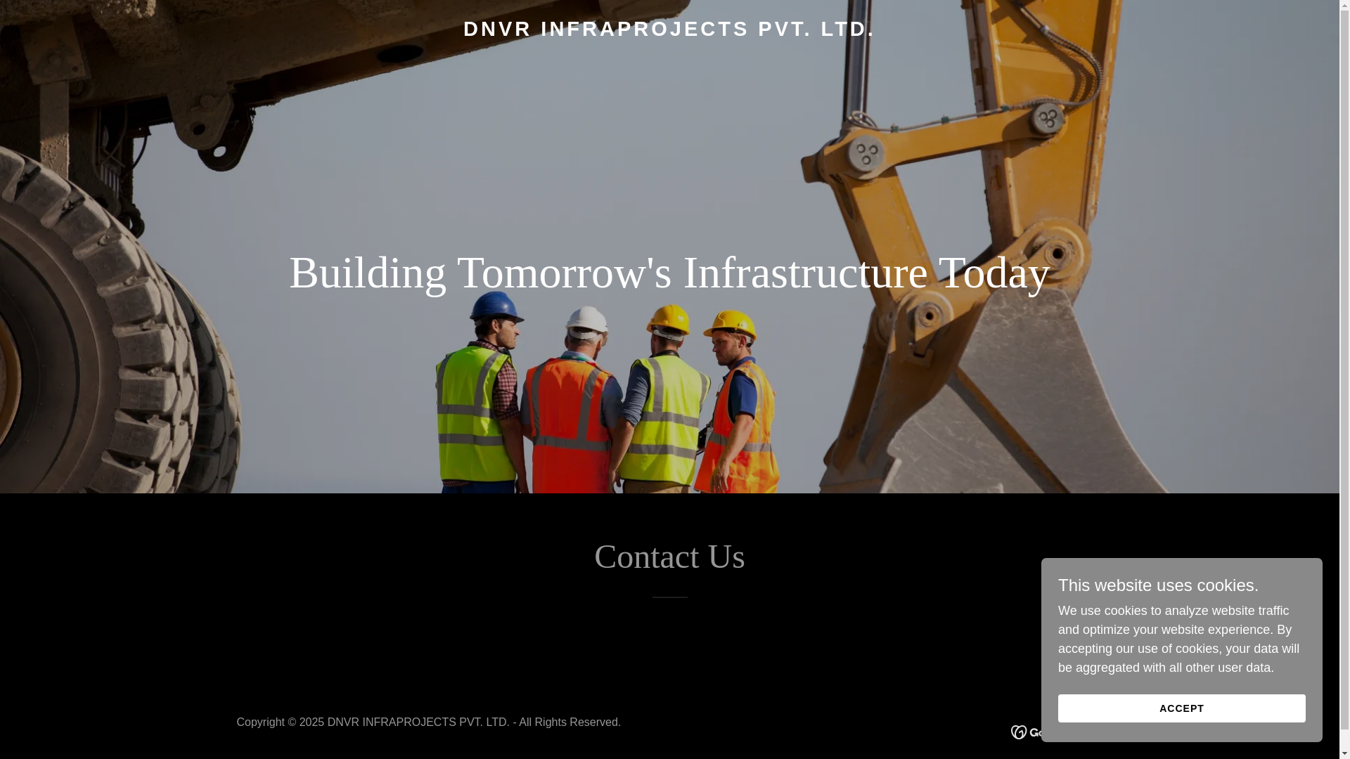 website screenshot of https://dnvrinfraprojects.com/