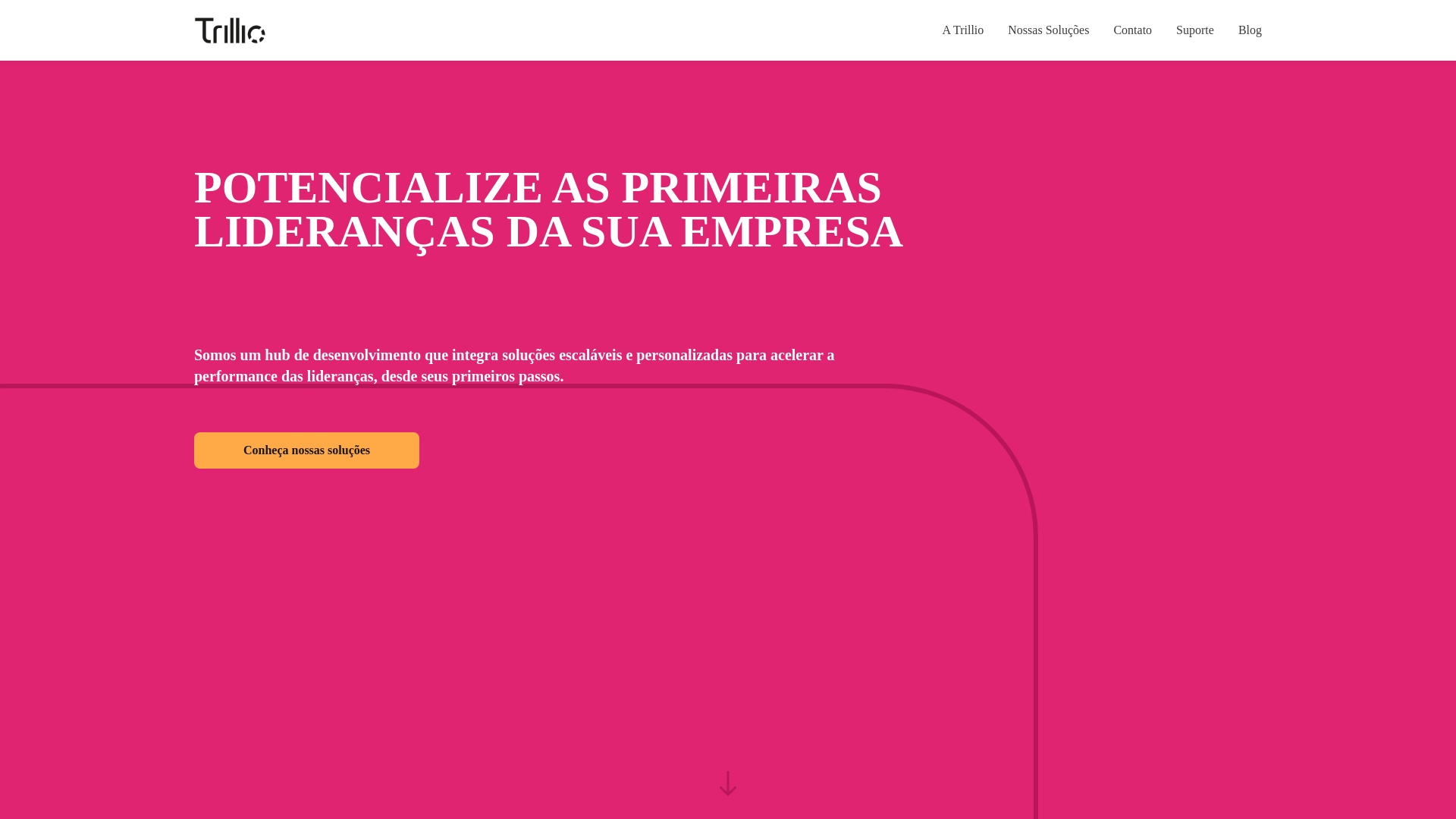 website screenshot of https://trillio.com.br/