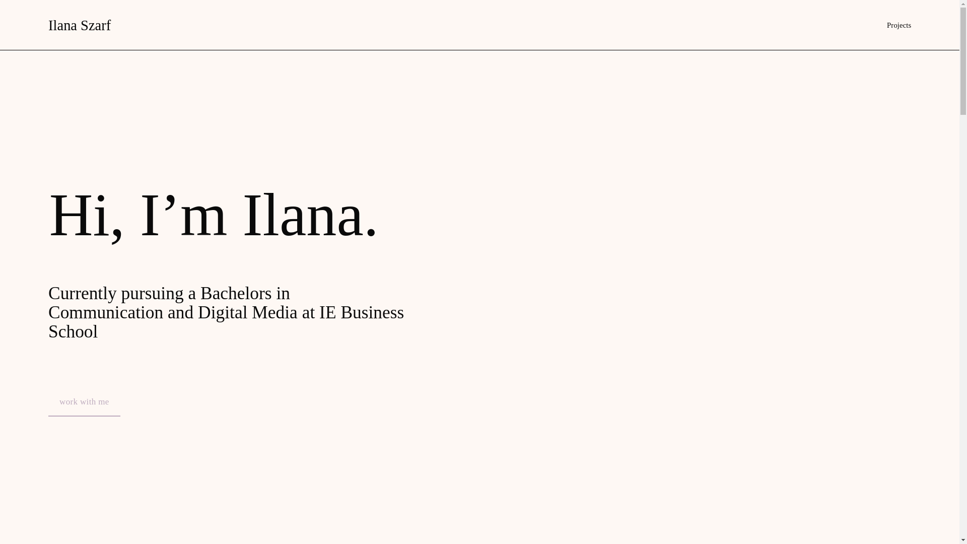 website screenshot of https://ilanaszarf.com/