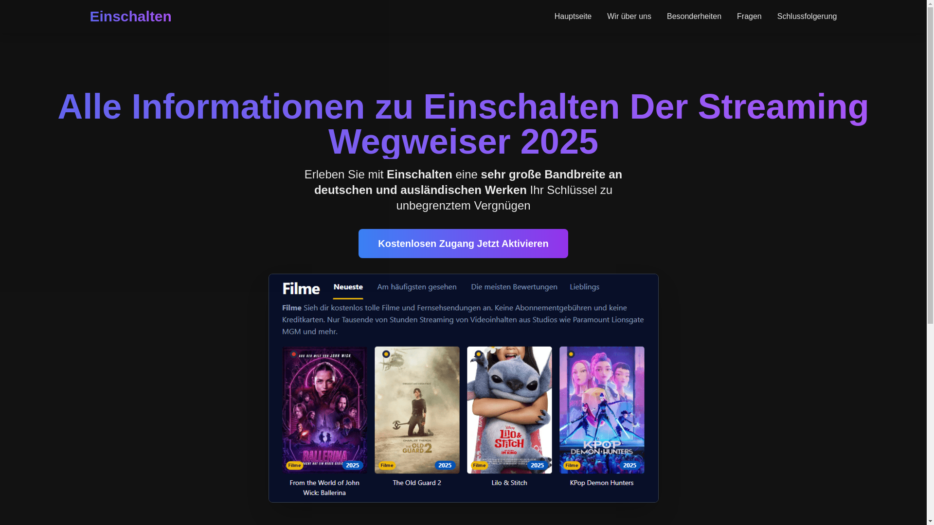 website screenshot of https://einschalten-09ob.pages.dev/
