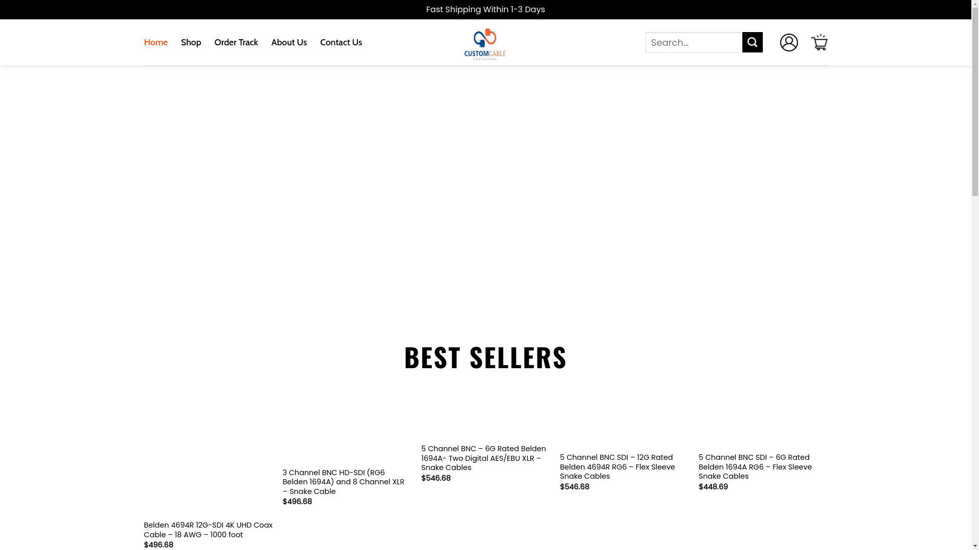 website screenshot of https://thecustomcableconnection.shop/