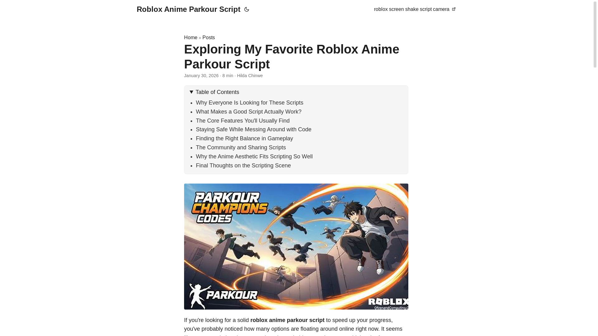 website screenshot of https://roblox-anime-parkour-script.pages.dev/