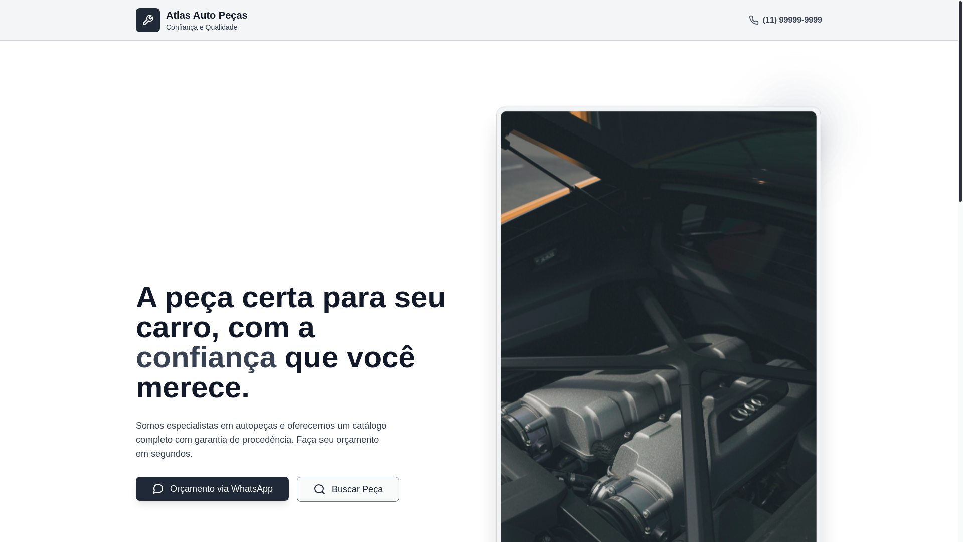 website screenshot of https://atlasautopecas.com/